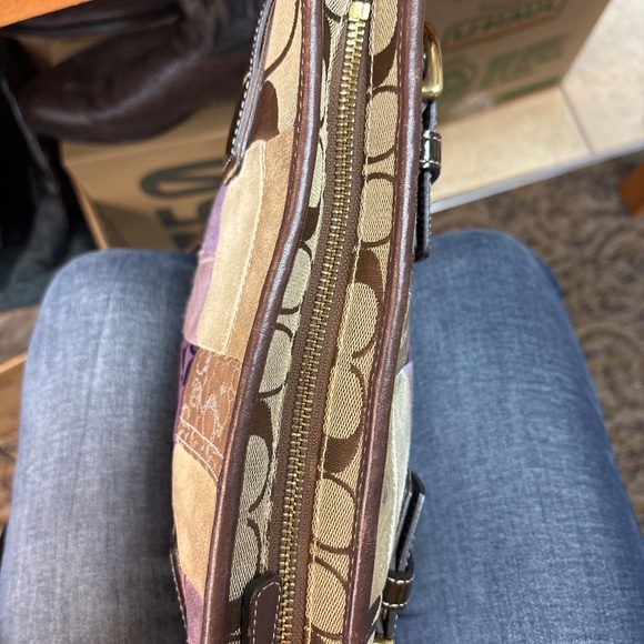 Vintage Y2K 3573 Coach Eva Holiday Patchwork Messenger Shoulder Handbag - Picture 6 of 8